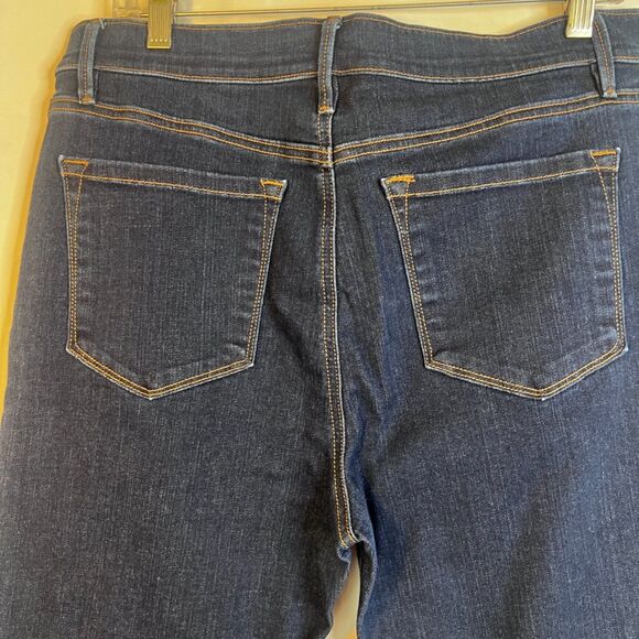 Ann Taylor Loft High Rise Skinny Ankle Dark Wash Denim Jean Size 12 Basic Casual - Picture 4 of 10